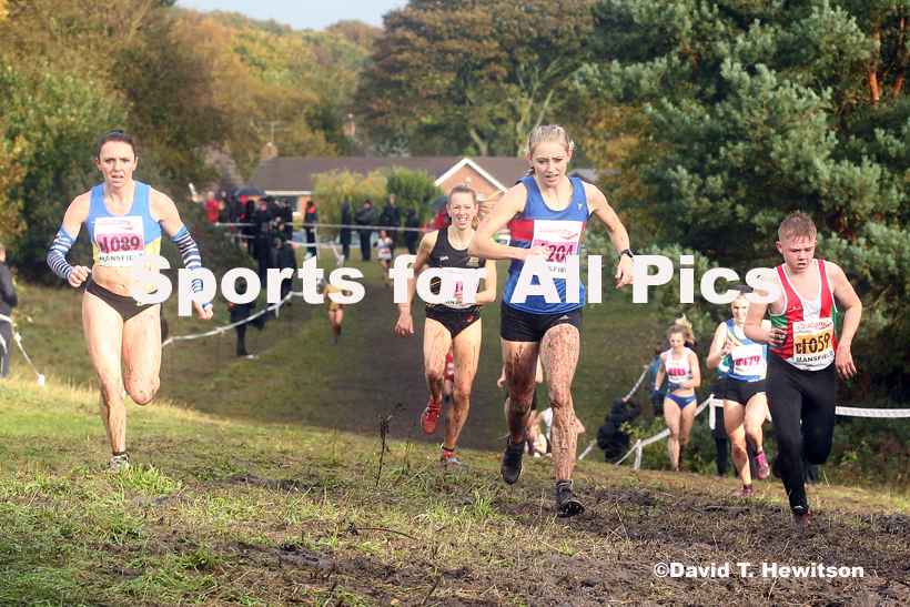 Senior women, National Cross Country Relay Champs., Berry Hill Park, Mansfield.  Photo: David T. Hewitson/Sports for All Pics